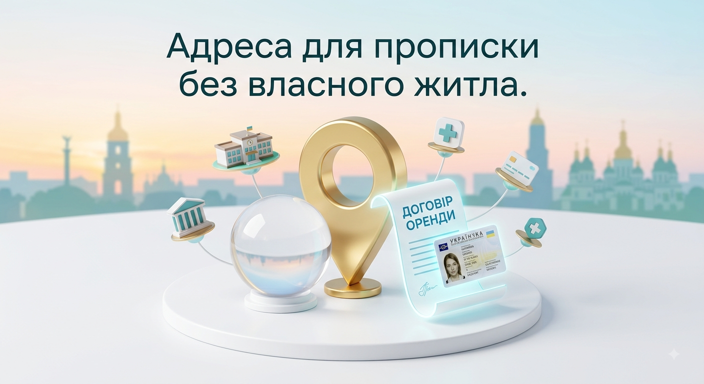 Адреса для прописки без власного житла в Києві