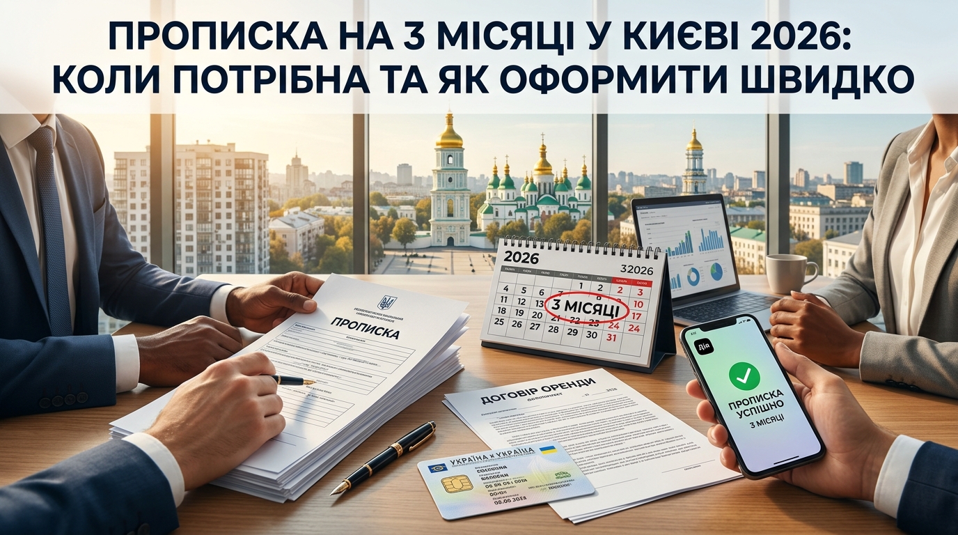 Прописка на 3 місяці у Києві